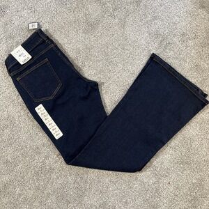 GH Bass Jeans Womens 8 Blue Flare Mid Rise‎ Dark Wash Casual Denim NWT